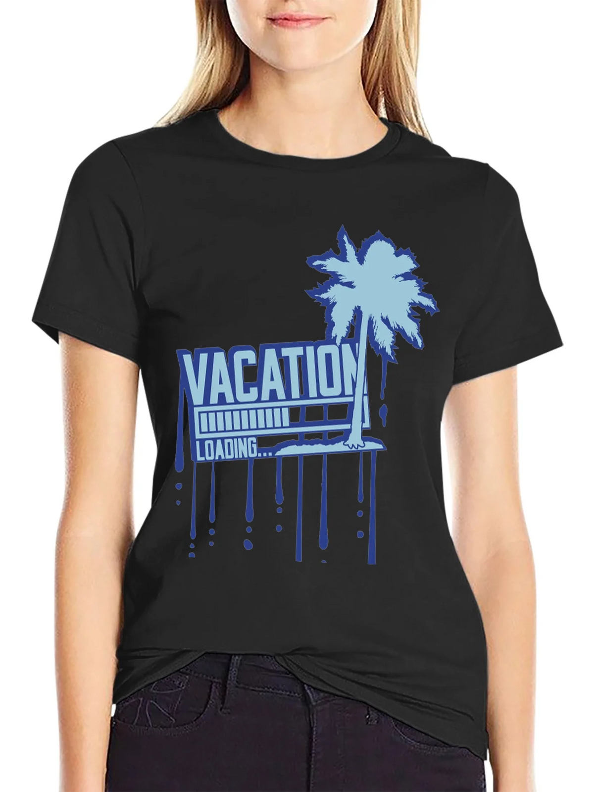 Vacation Loading Palm Tree Graphic T-Shirt product image 2