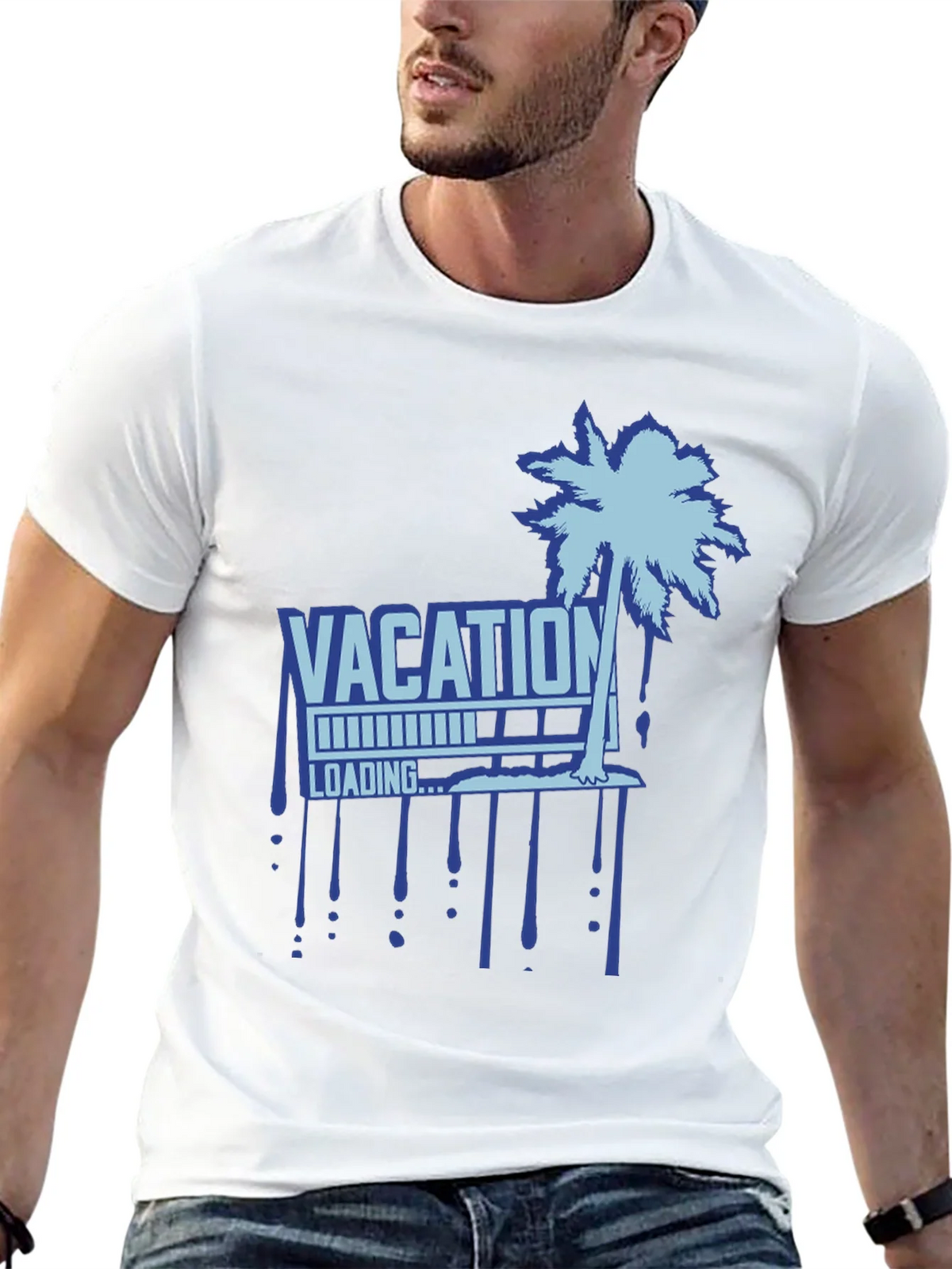 Vacation Loading Palm Tree Graphic T-Shirt product image 12