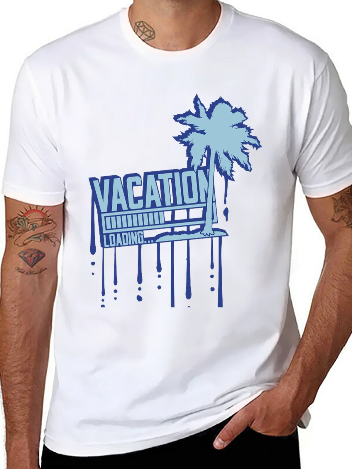 Vacation Loading Palm Tree Graphic T-Shirt product image 7