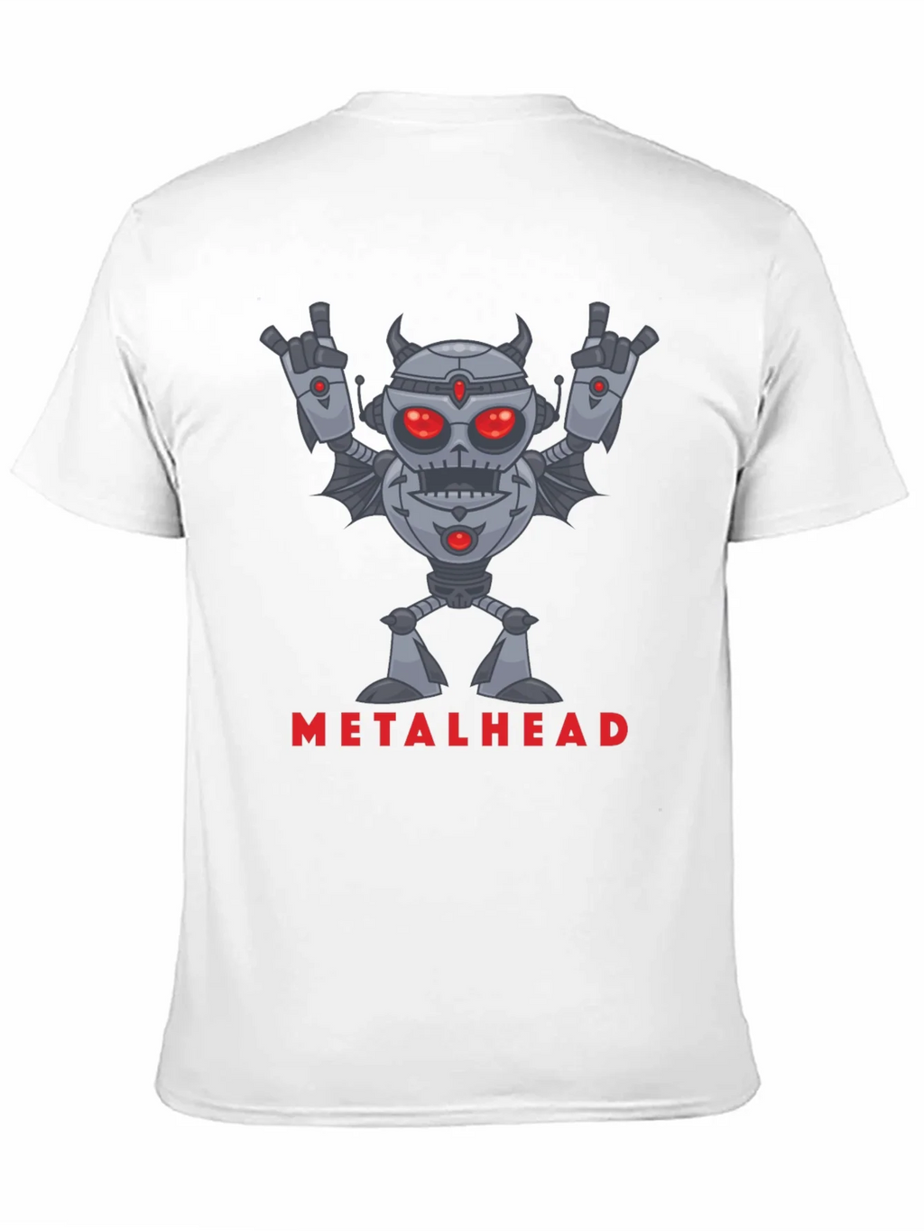 Metalhead Robot Graphic Black T-Shirt product image 10