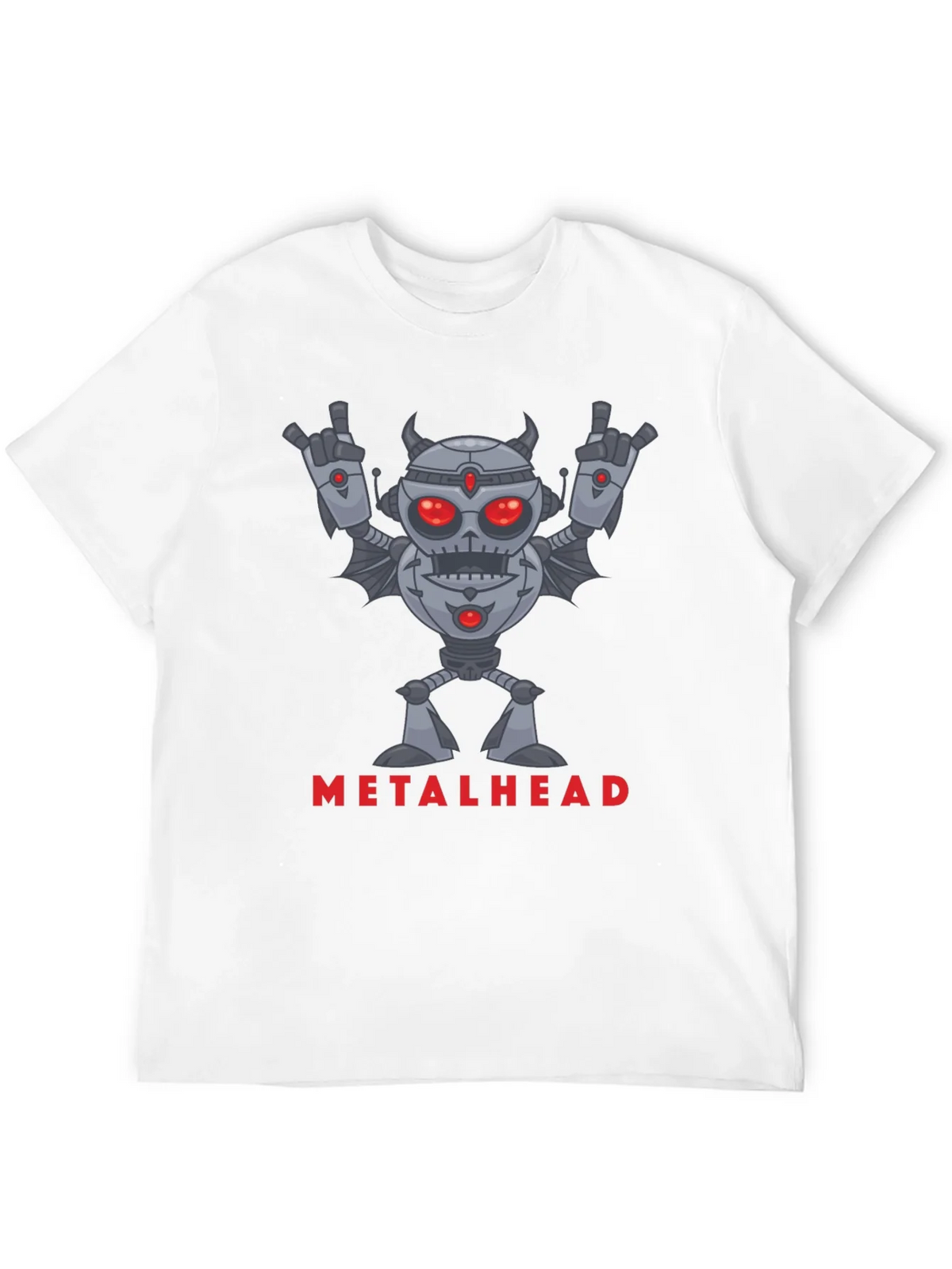 Metalhead Robot Graphic Black T-Shirt product image 11