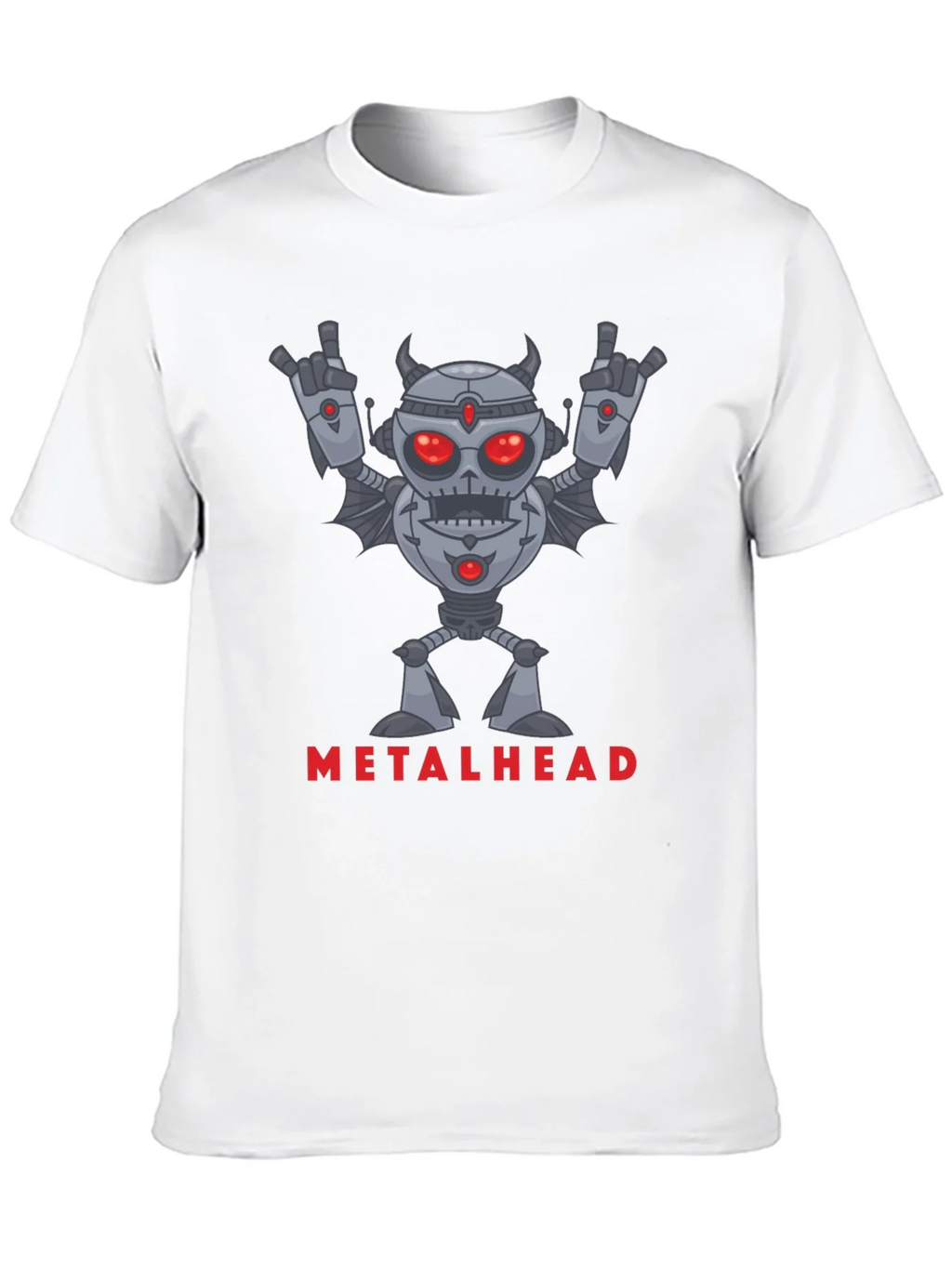 Metalhead Robot Graphic Black T-Shirt product image 9