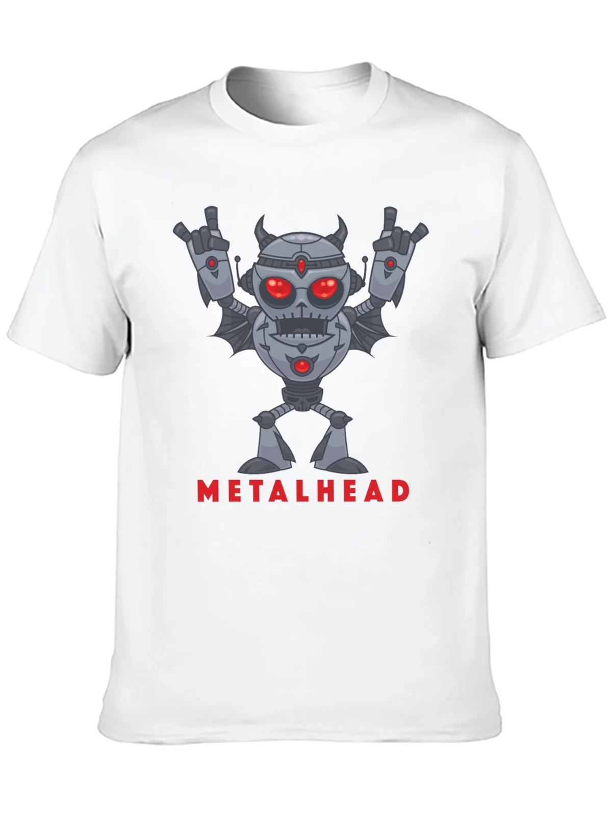 Metalhead Robot Graphic Black T-Shirt product image 9