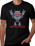 Metalhead Robot Graphic Black T-Shirt product image 1