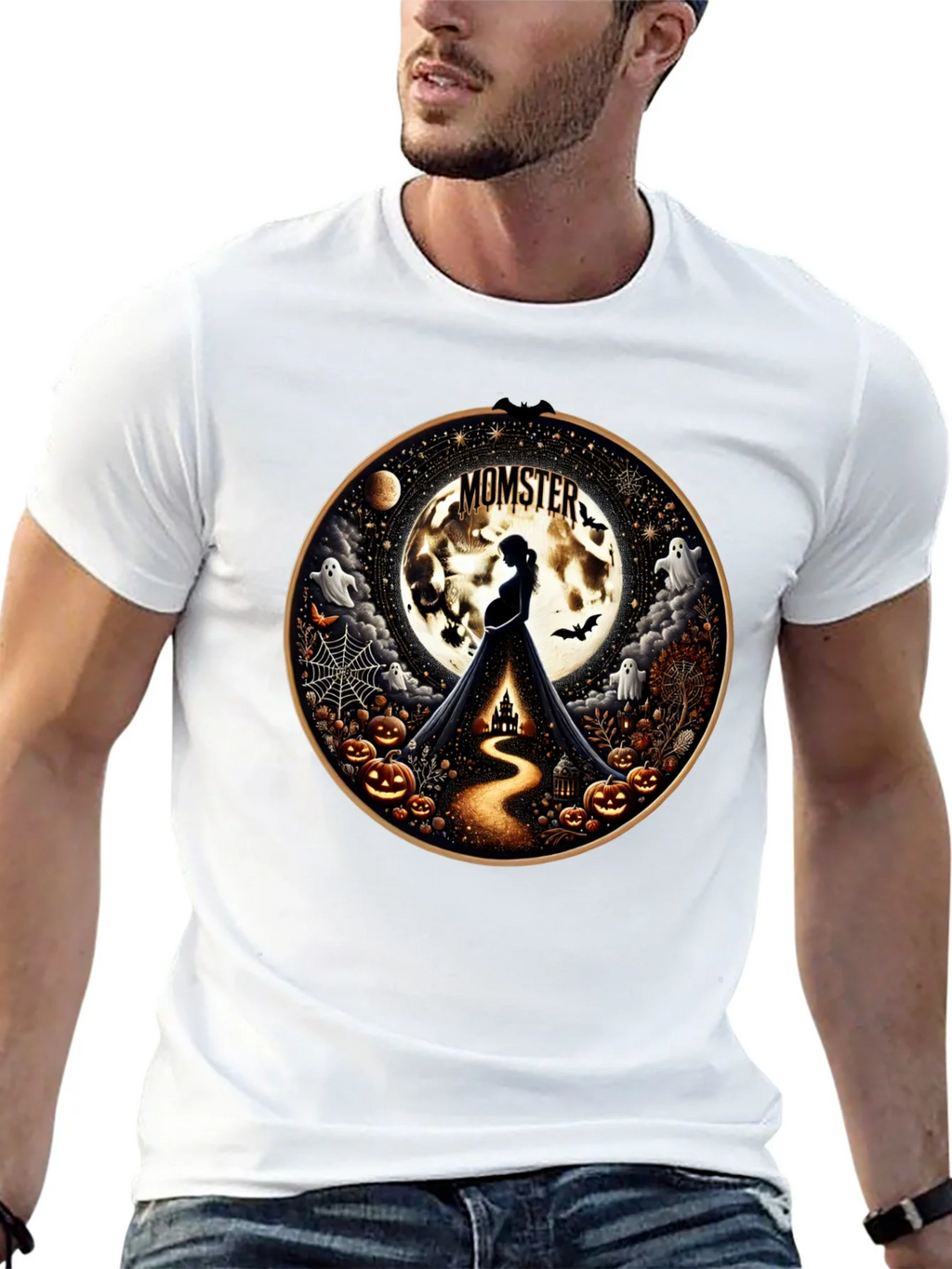 Momster Halloween Pregnancy T-Shirt product image 12