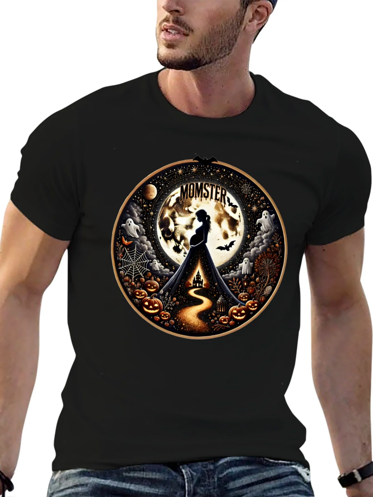 Momster Halloween Pregnancy T-Shirt product image 6