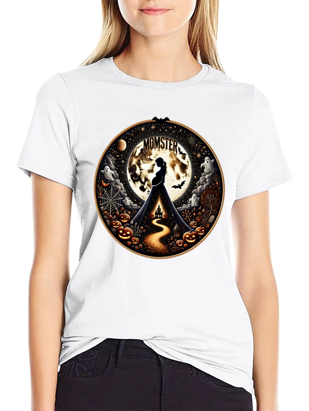 Momster Halloween Pregnancy T-Shirt product image 8