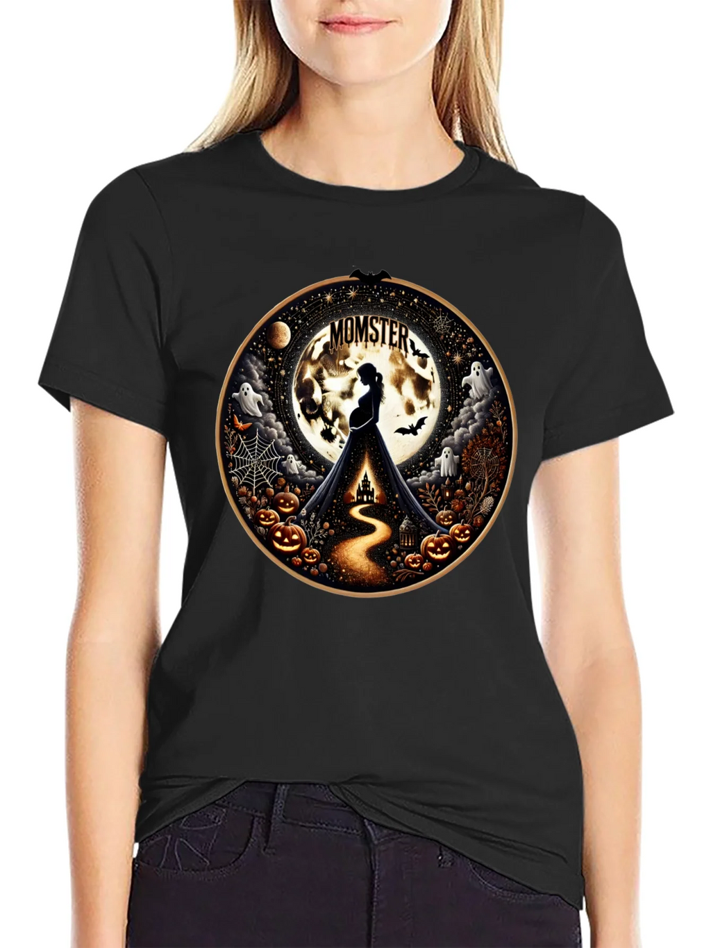 Momster Halloween Pregnancy T-Shirt product image 2