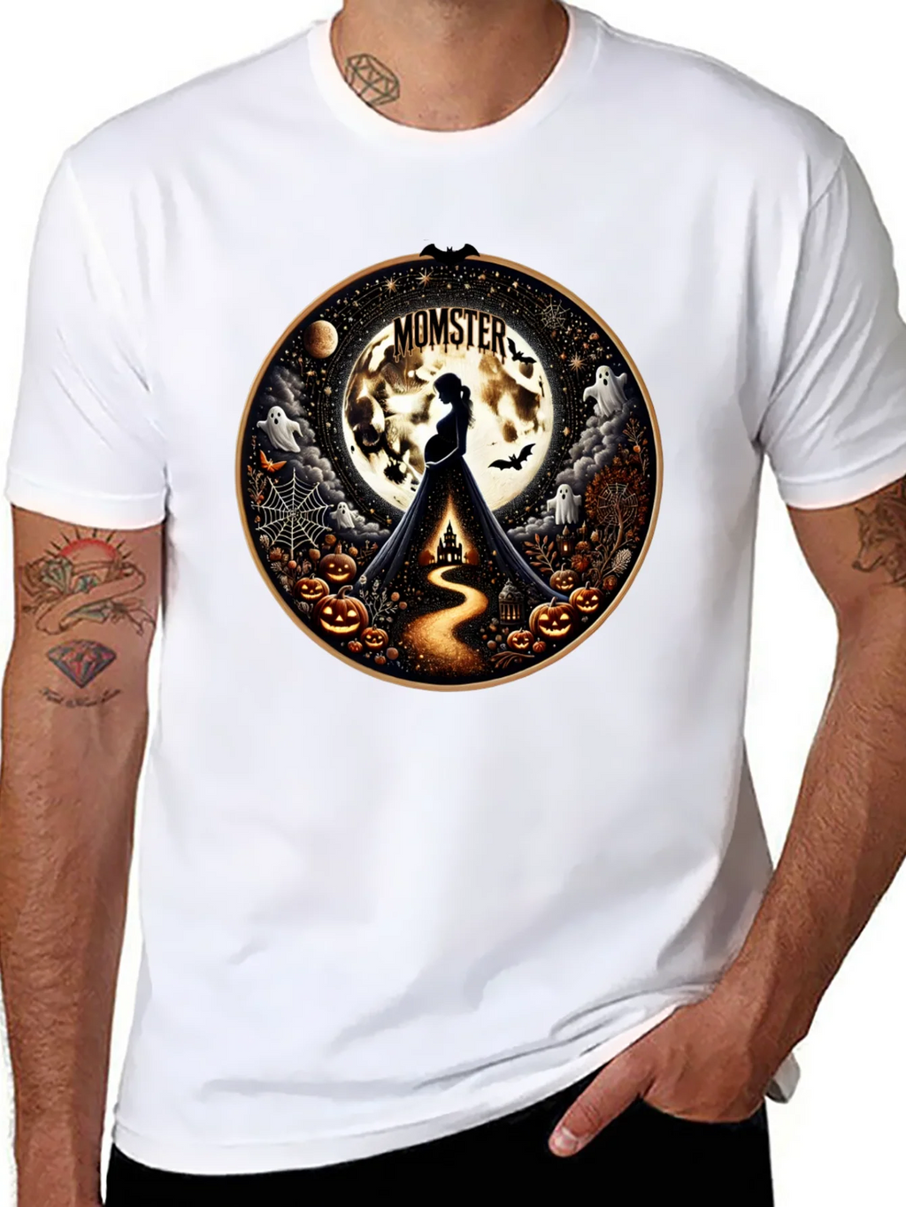 Momster Halloween Pregnancy T-Shirt product image 7