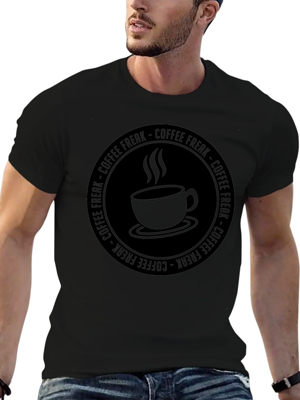 Coffee Freak Graphic T-Shirt - Black product image 6