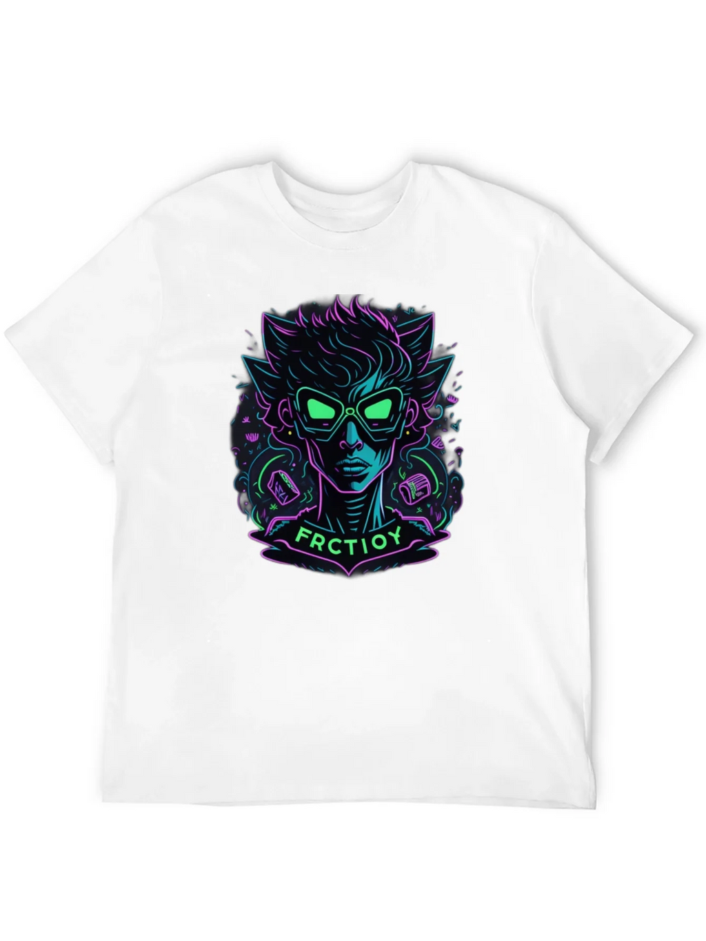 Neon Cartoon Character Graphic Tee product image 11