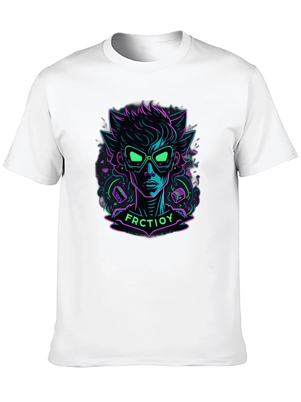 Neon Cartoon Character Graphic Tee product image 9