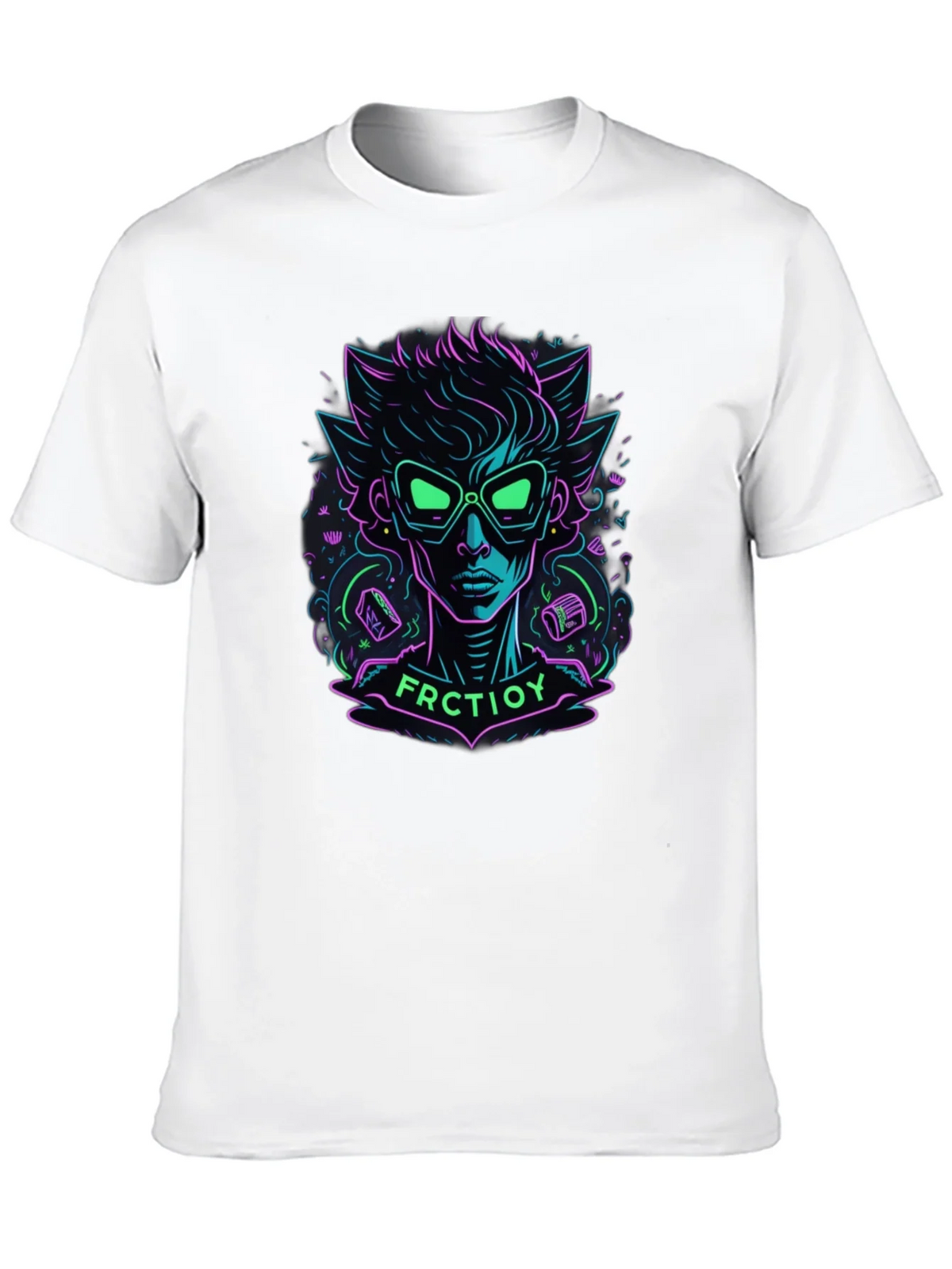 Neon Cartoon Character Graphic Tee product image 9