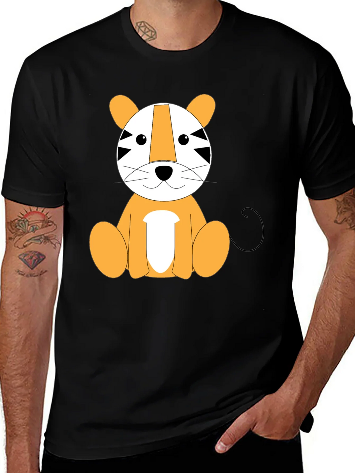Cute Cartoon Tiger Graphic T-Shirt product image 1