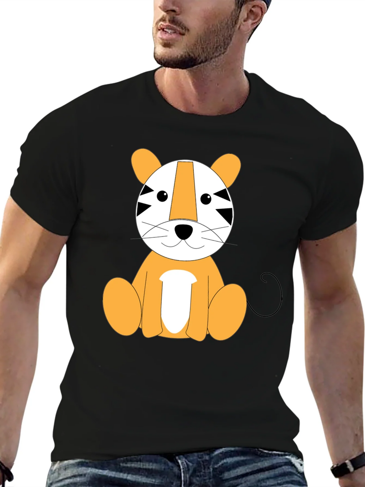 Cute Cartoon Tiger Graphic T-Shirt product image 5
