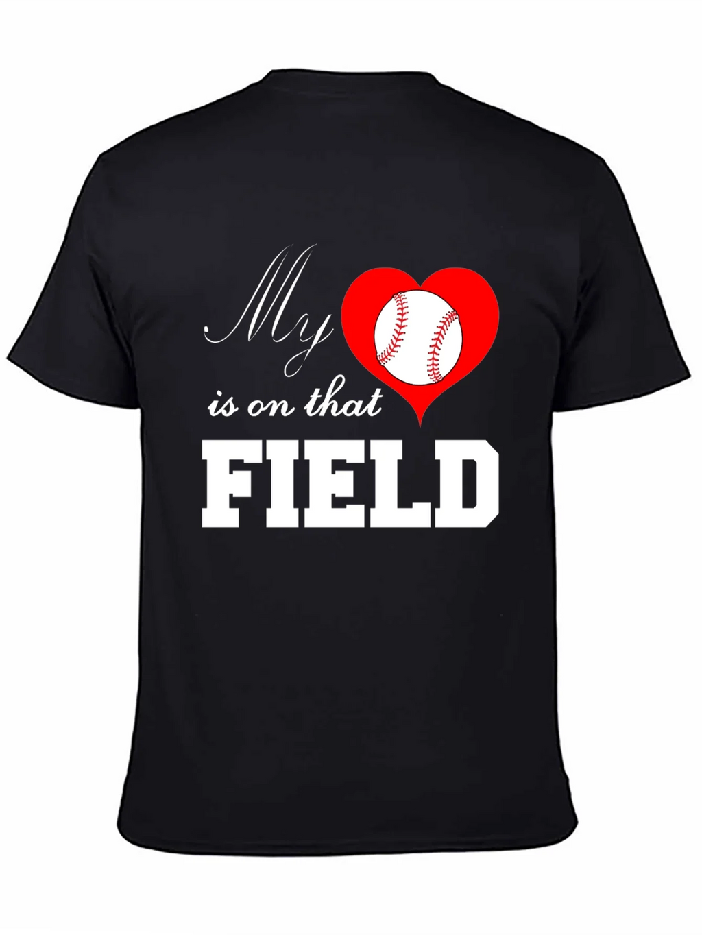 Baseball Mom T-Shirt: My Heart is on That Field product image 4