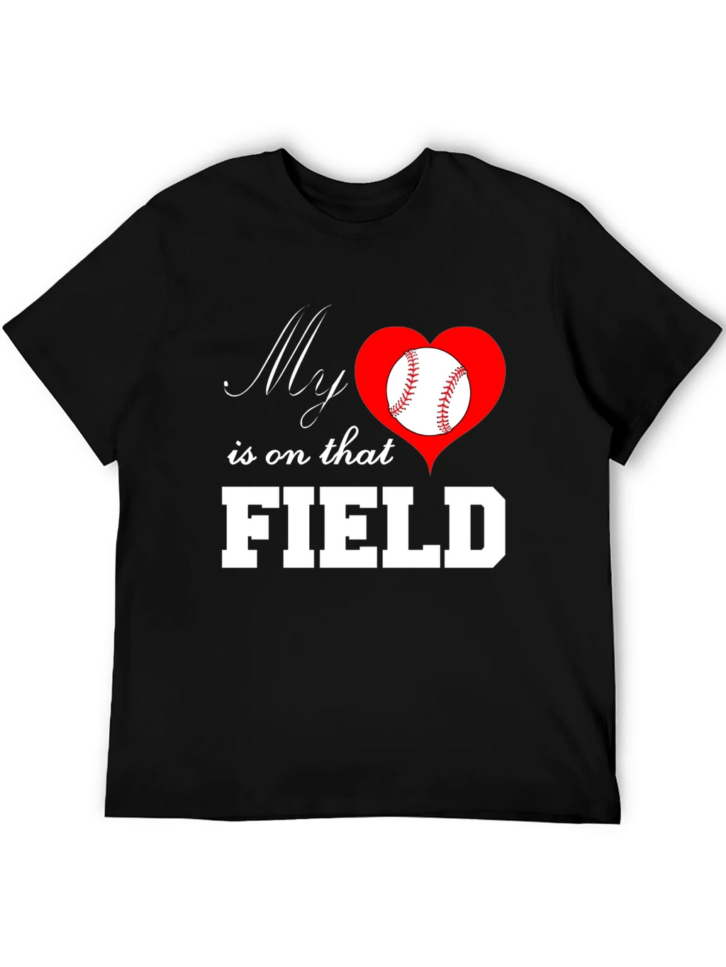 Baseball Mom T-Shirt: My Heart is on That Field product image 5
