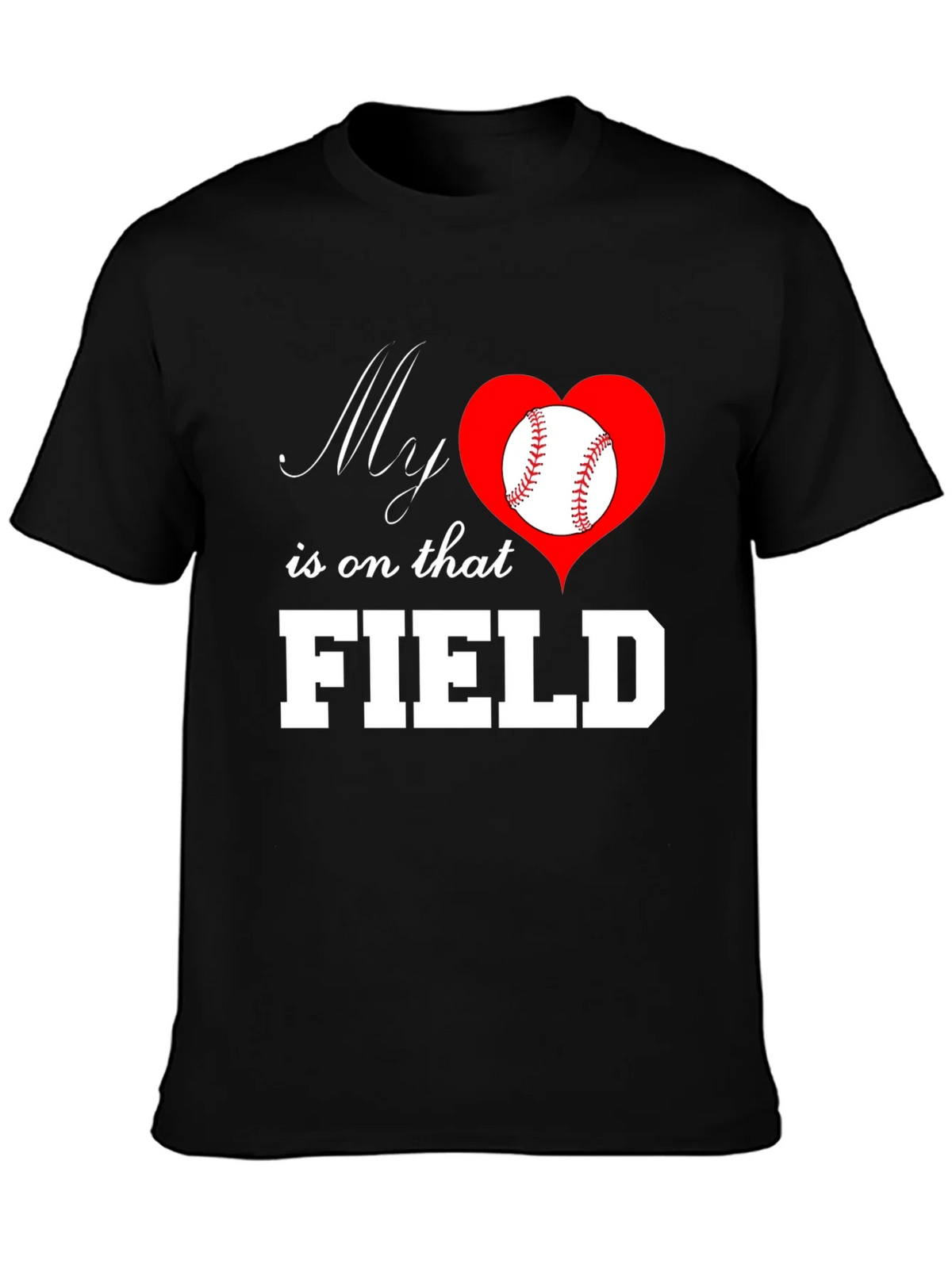 Baseball Mom T-Shirt: My Heart is on That Field product image 3