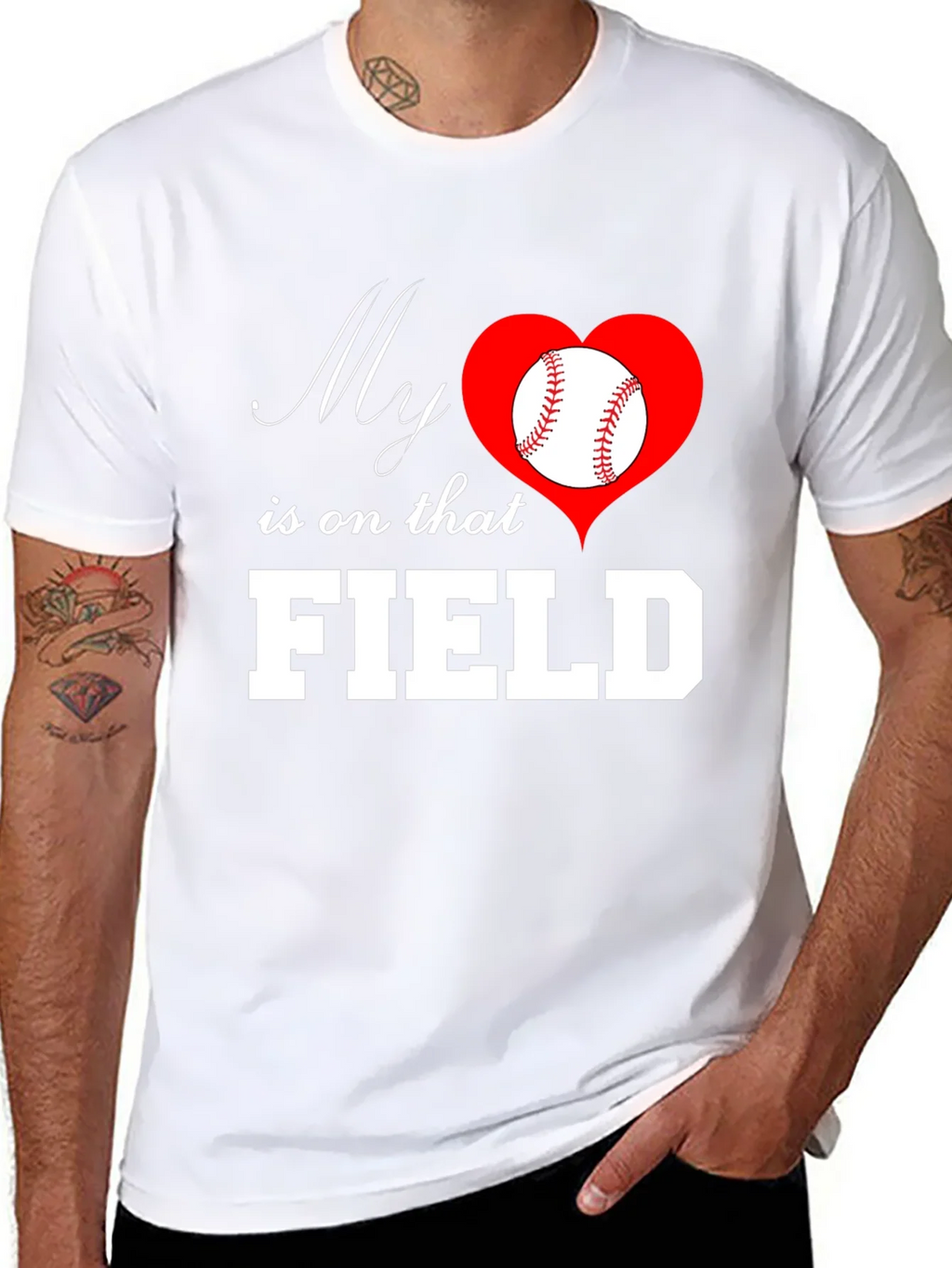 Baseball Mom T-Shirt: My Heart is on That Field product image 7