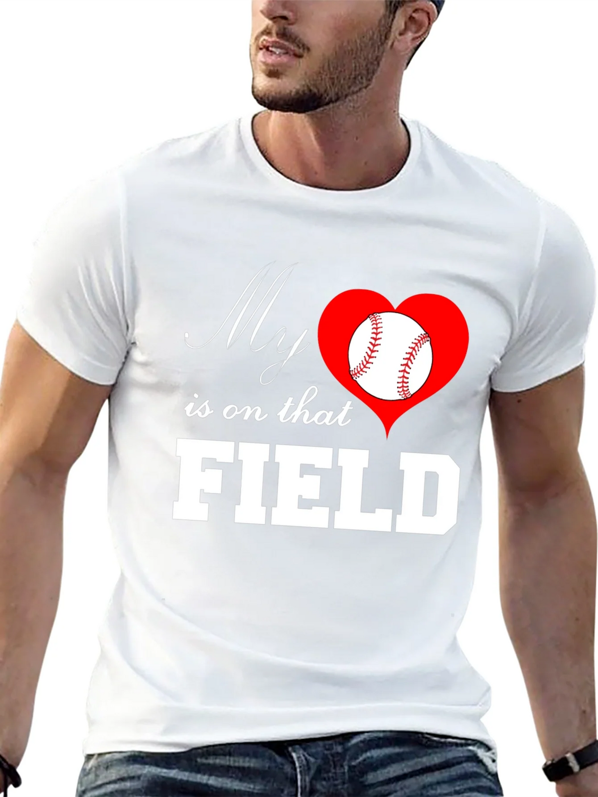 Baseball Mom T-Shirt: My Heart is on That Field product image 12