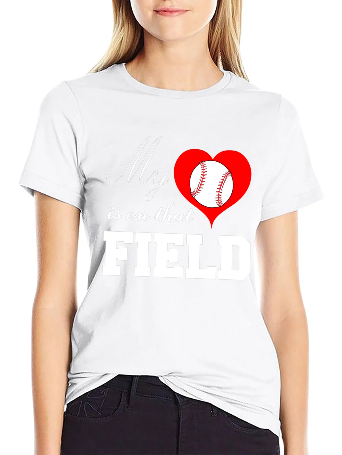 Baseball Mom T-Shirt: My Heart is on That Field product image 8