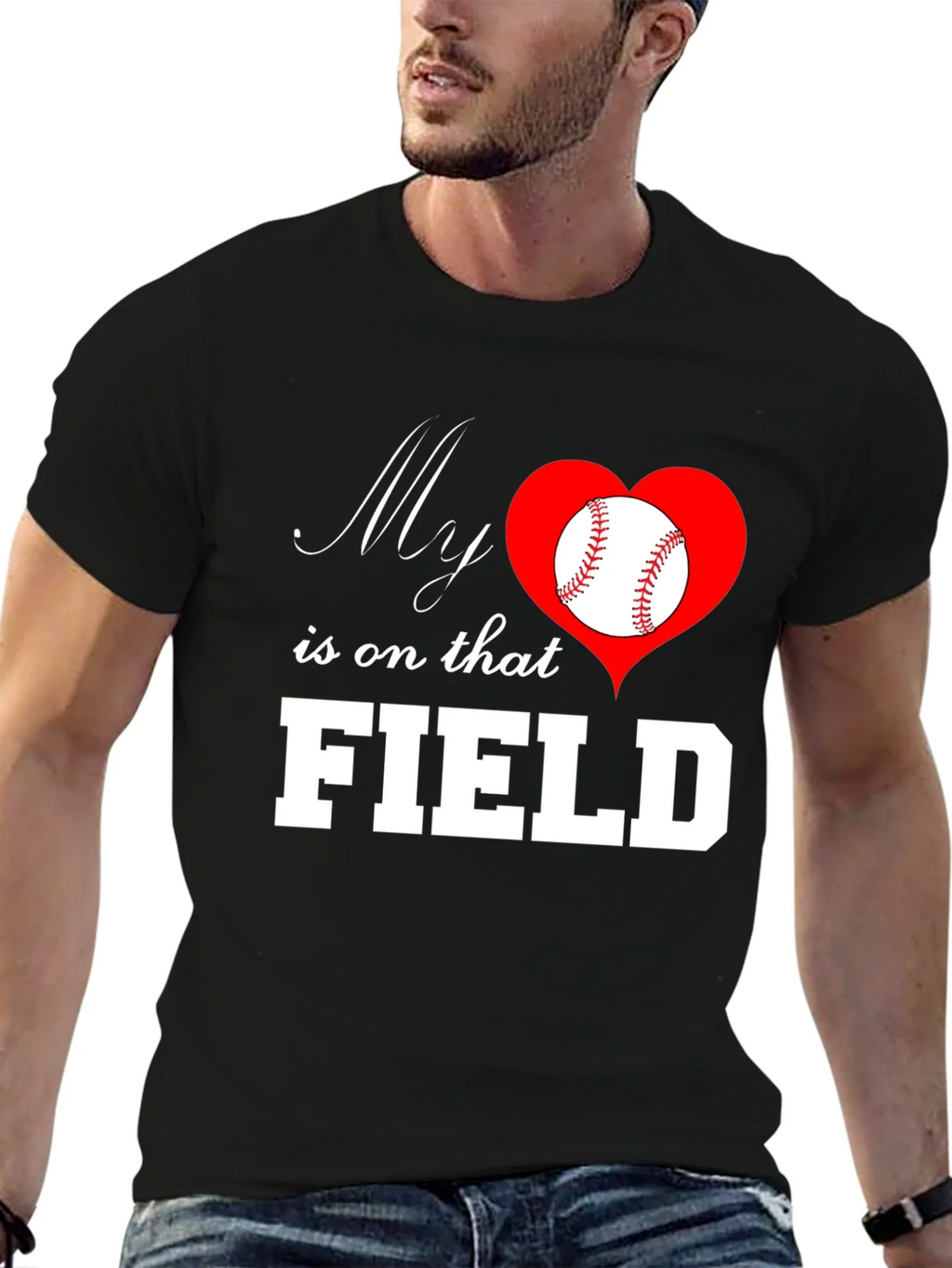 Baseball Mom T-Shirt: My Heart is on That Field product image 6