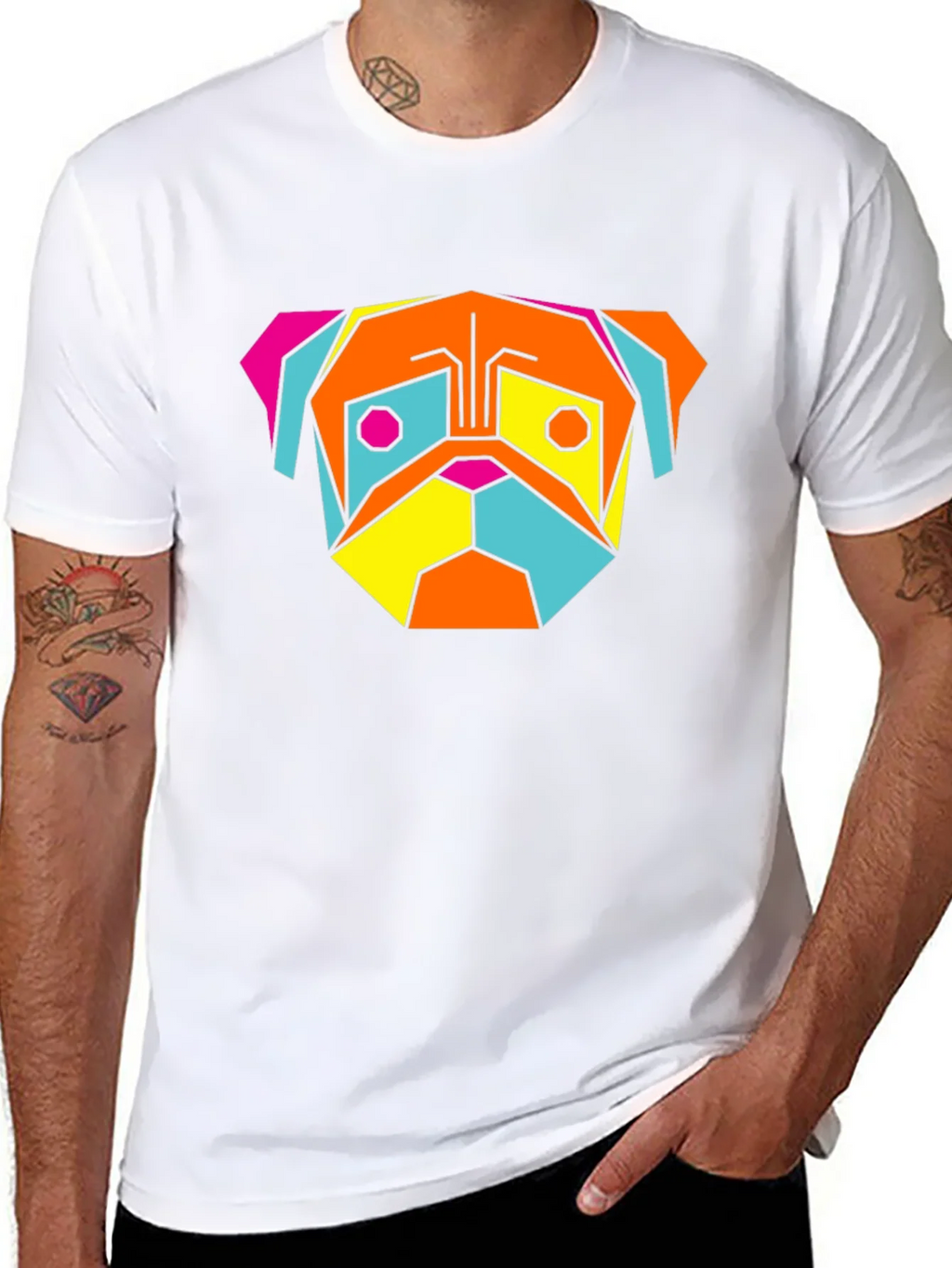 Geometric Pug T-Shirt - Modern Graphic Tee product image 5
