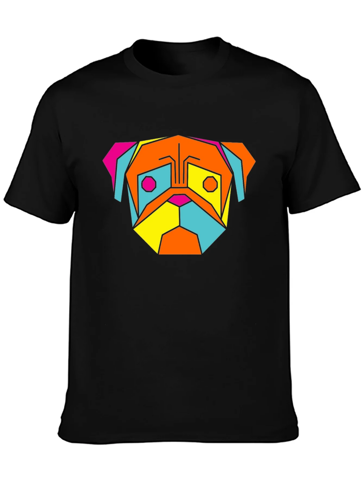 Geometric Pug T-Shirt - Modern Graphic Tee product image 2
