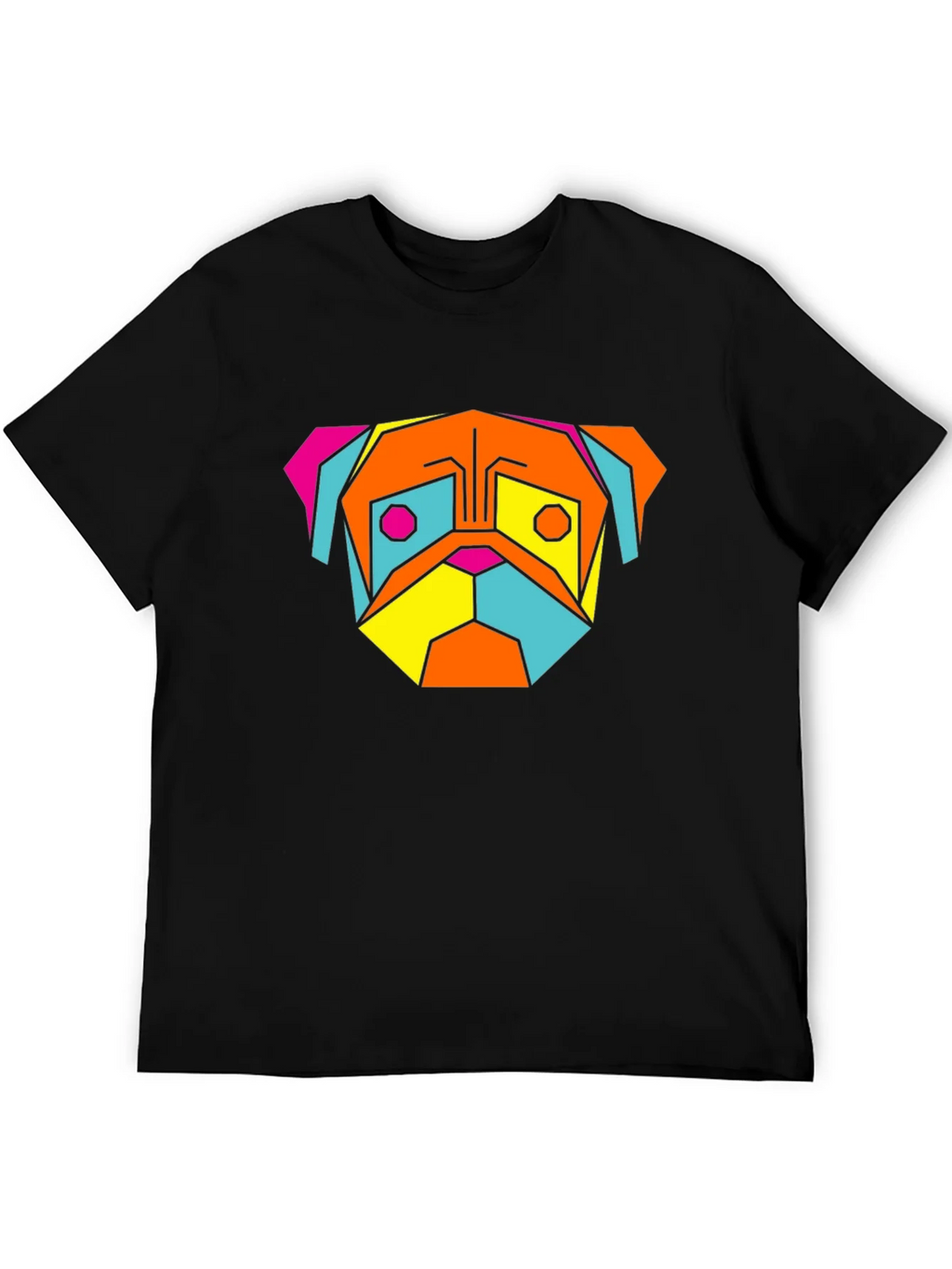 Geometric Pug T-Shirt - Modern Graphic Tee product image 3