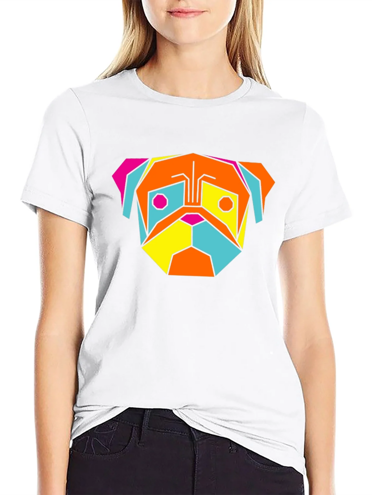 Geometric Pug T-Shirt - Modern Graphic Tee product image 6