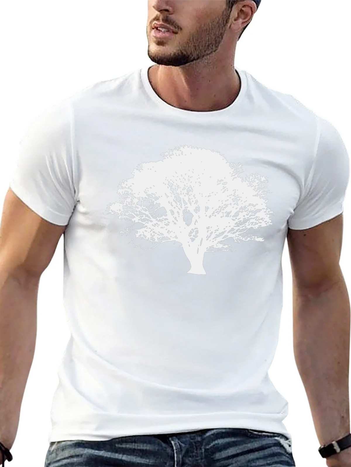 Nature Tree Silhouette Black T-Shirt product image 12