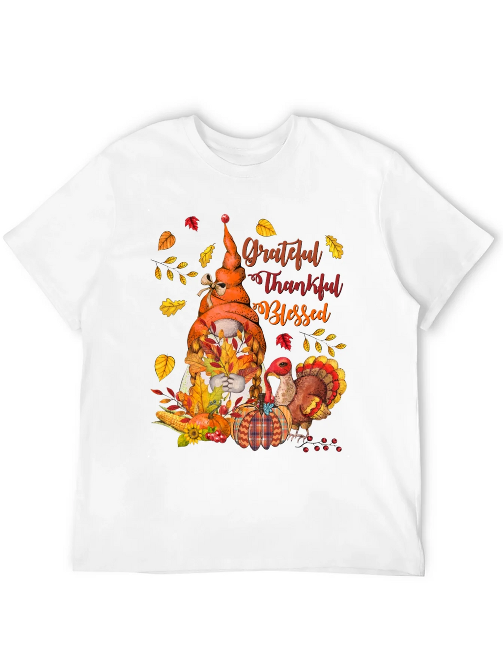 Grateful Thankful Blessed Thanksgiving T-Shirt product image 11