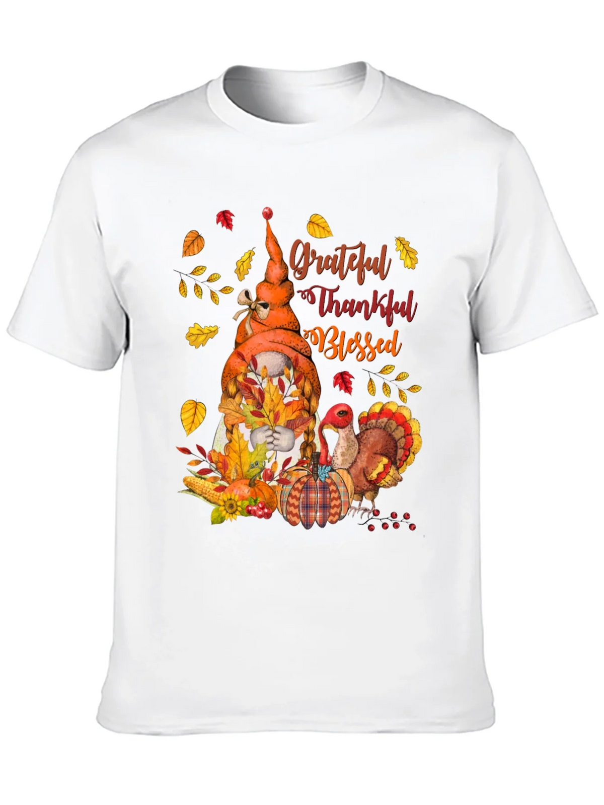 Grateful Thankful Blessed Thanksgiving T-Shirt product image 9