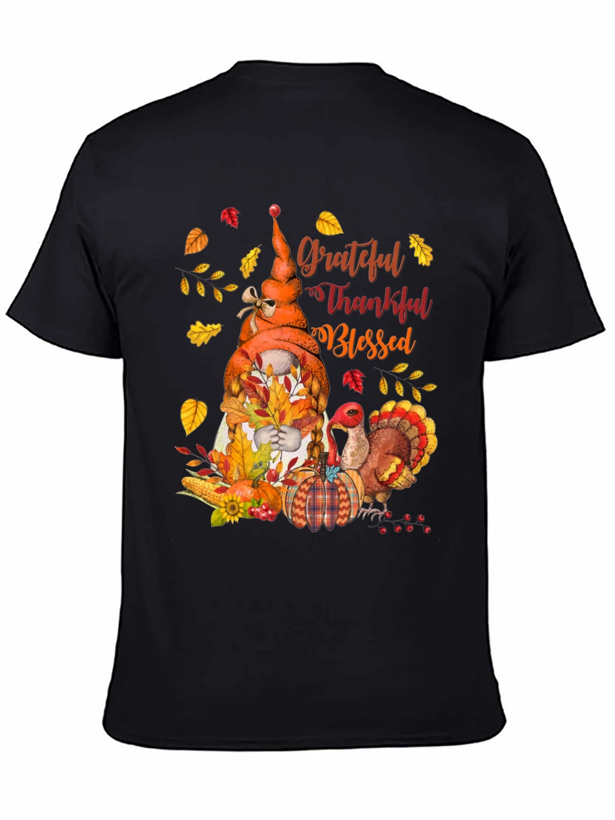 Grateful Thankful Blessed Thanksgiving T-Shirt product image 4