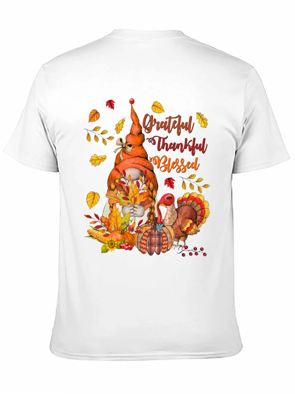 Grateful Thankful Blessed Thanksgiving T-Shirt product image 10