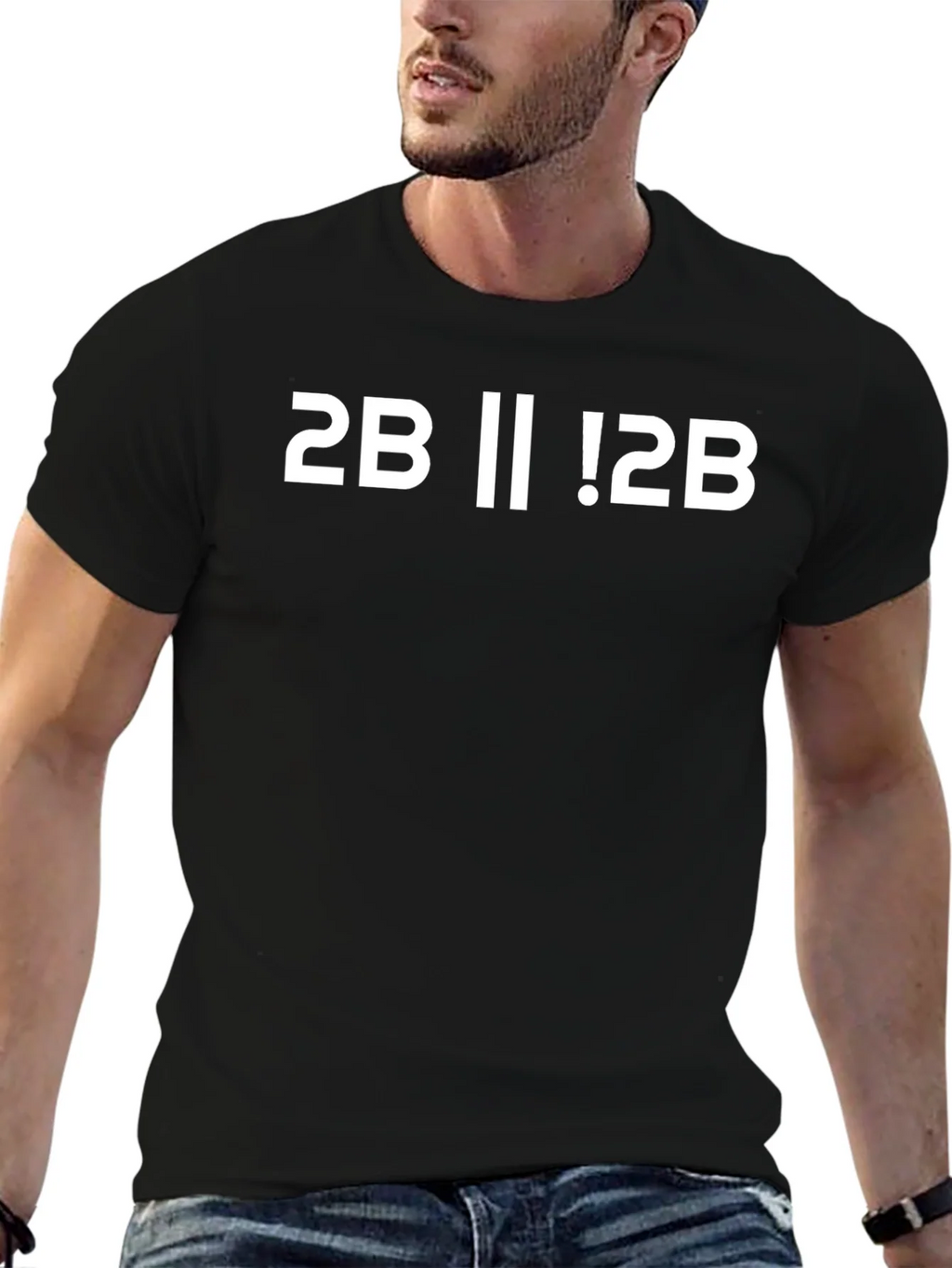 2B or Not 2B T-Shirt - Black Cotton product image 6