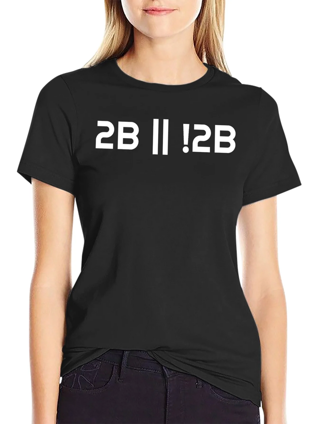 2B or Not 2B T-Shirt - Black Cotton product image 2