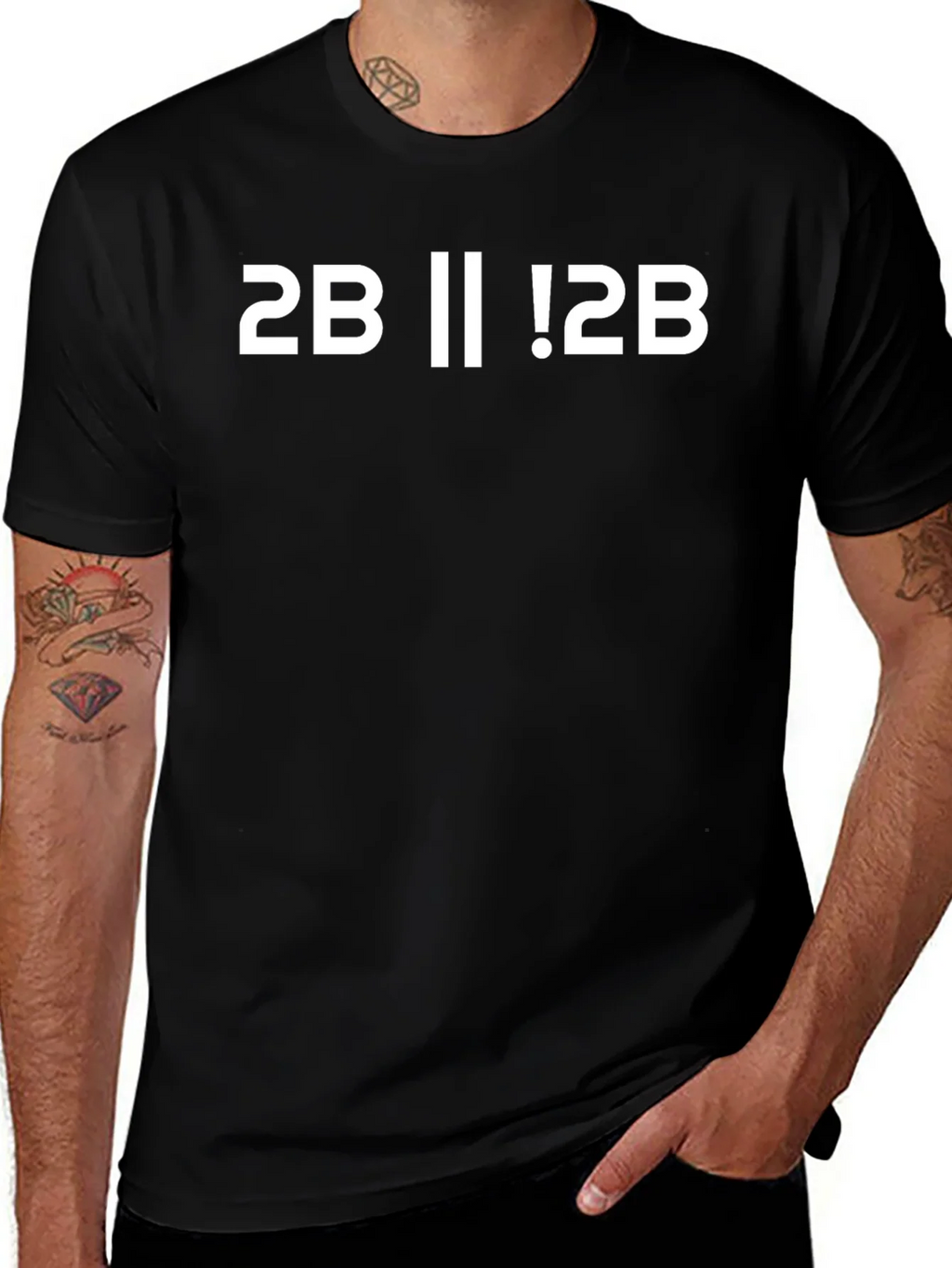 2B or Not 2B T-Shirt - Black Cotton product image 1