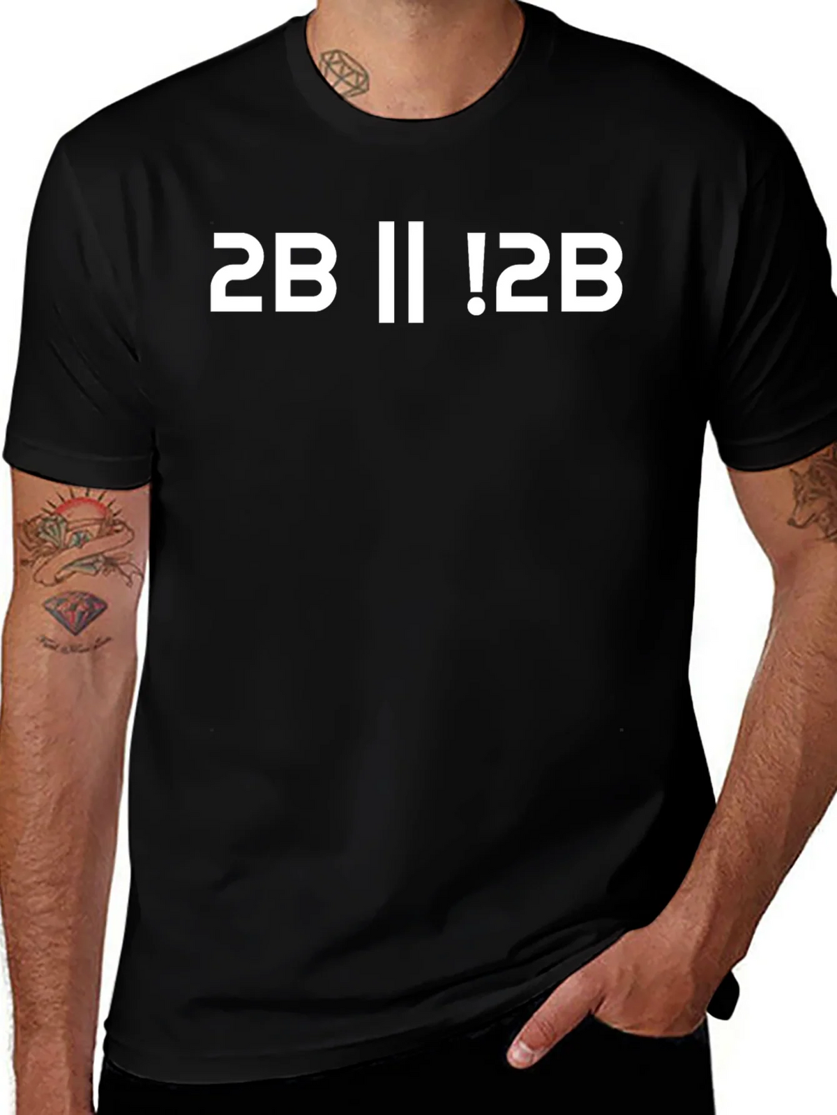 2B or Not 2B T-Shirt - Black Cotton product image 1
