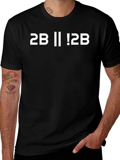 2B or Not 2B T-Shirt - Black Cotton product image 1