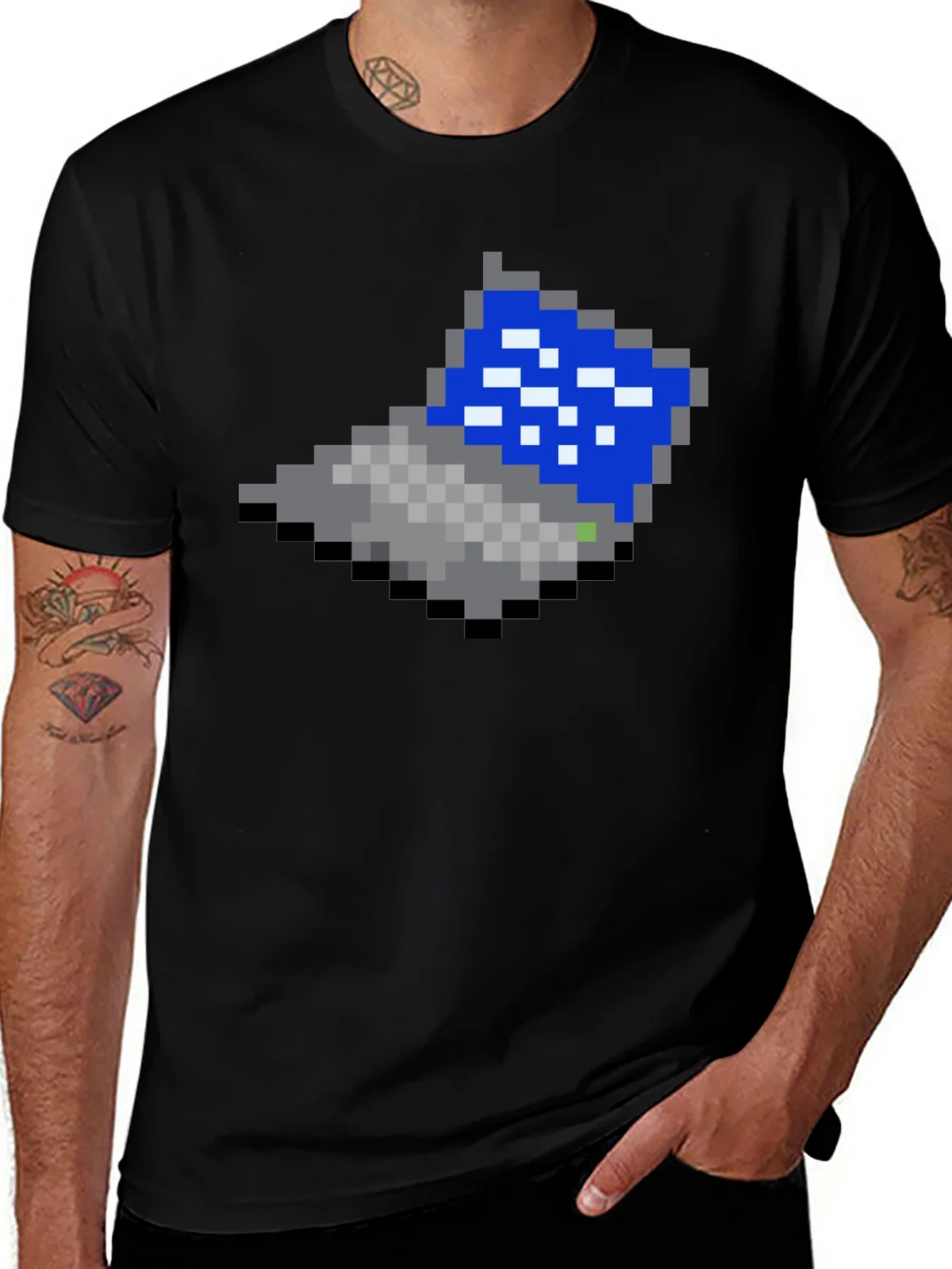 Retro 8-Bit Laptop Graphic T-Shirt product image 1