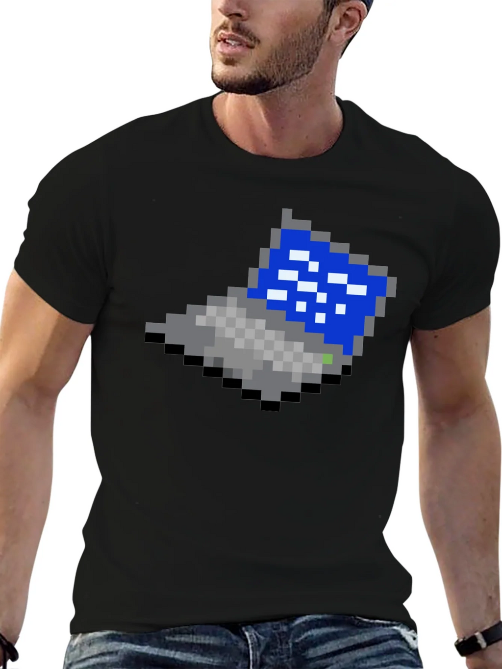 Retro 8-Bit Laptop Graphic T-Shirt product image 6