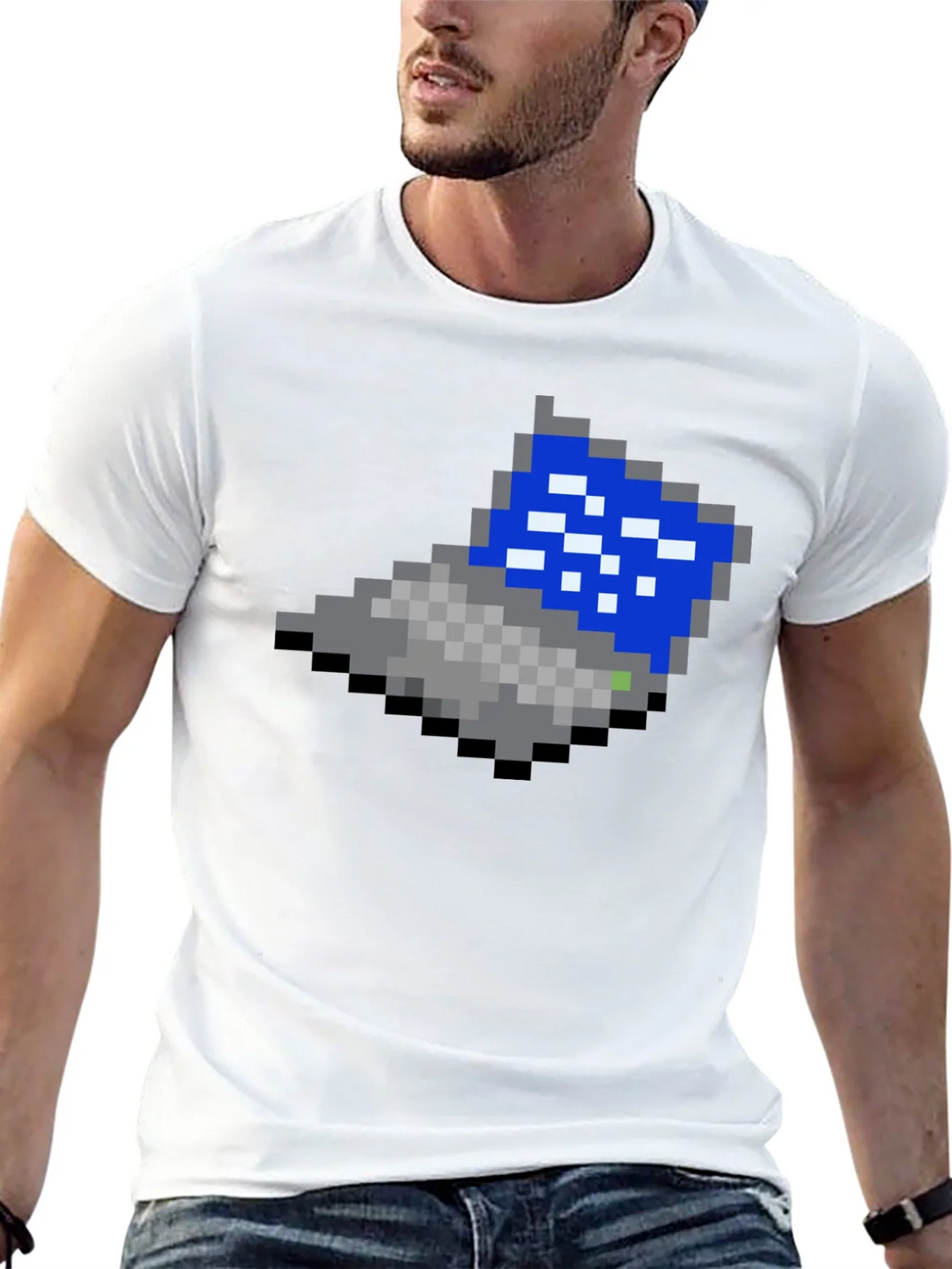 Retro 8-Bit Laptop Graphic T-Shirt product image 12
