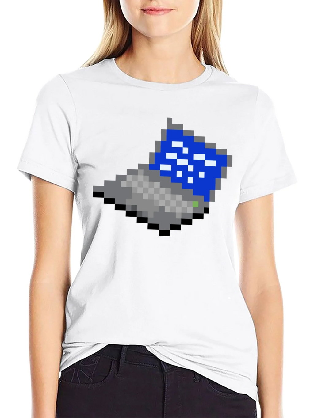 Retro 8-Bit Laptop Graphic T-Shirt product image 8