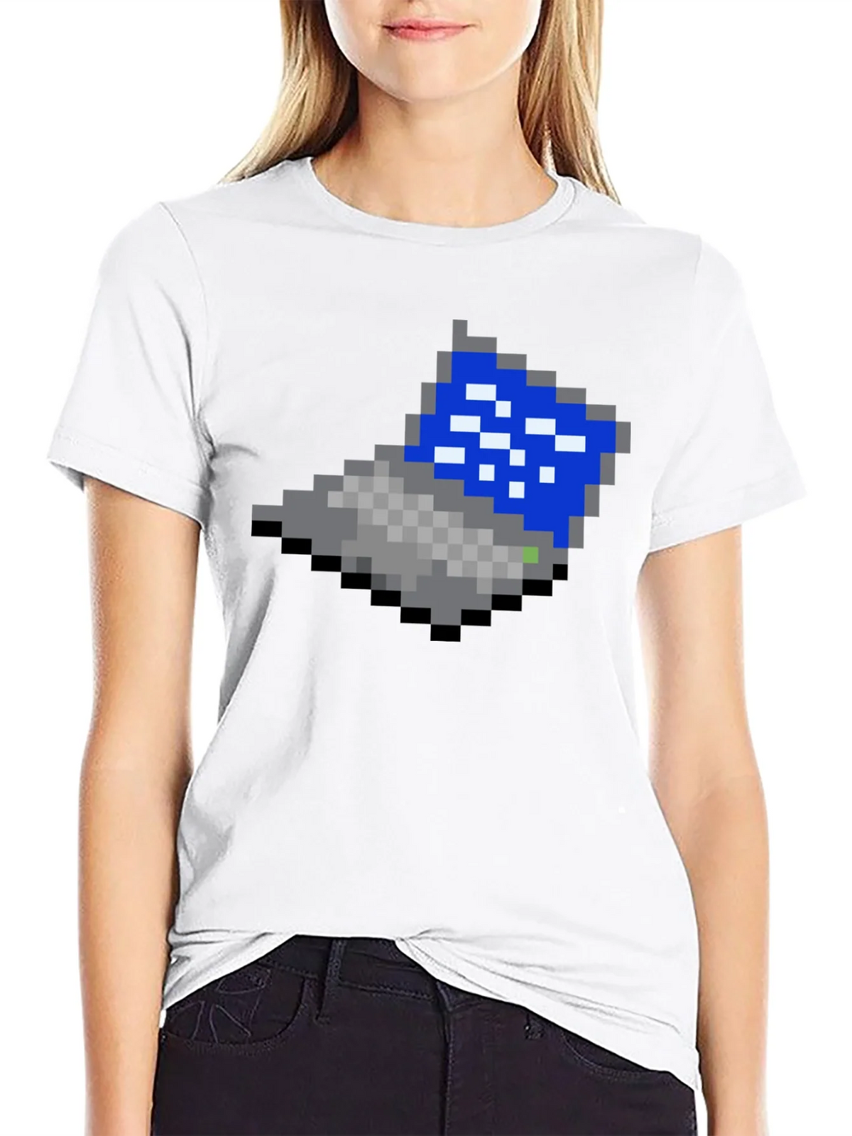 Retro 8-Bit Laptop Graphic T-Shirt product image 8