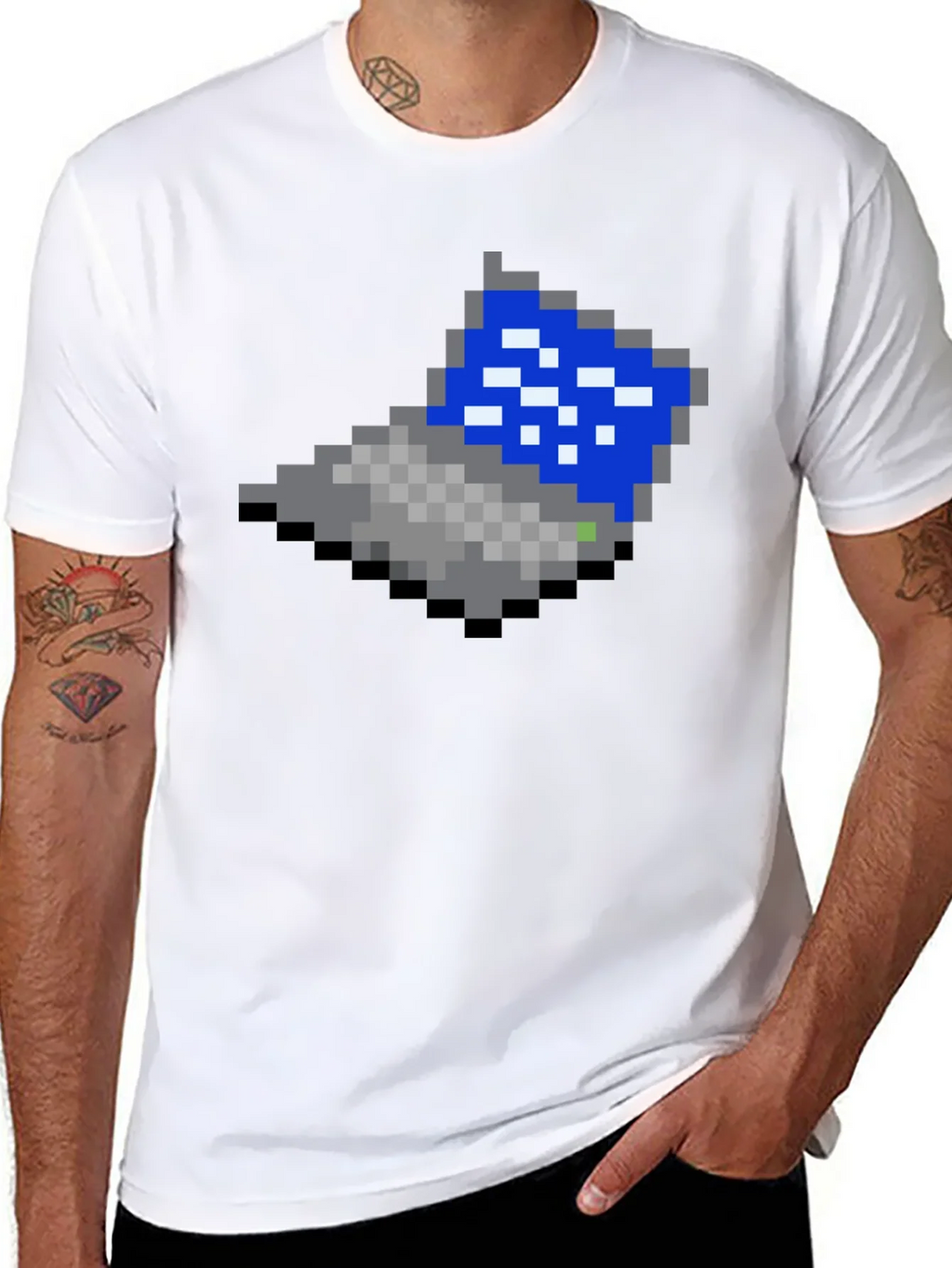 Retro 8-Bit Laptop Graphic T-Shirt product image 7