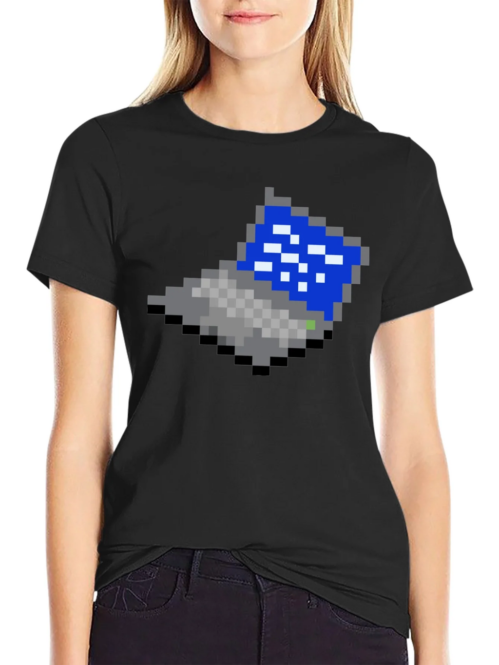 Retro 8-Bit Laptop Graphic T-Shirt product image 2