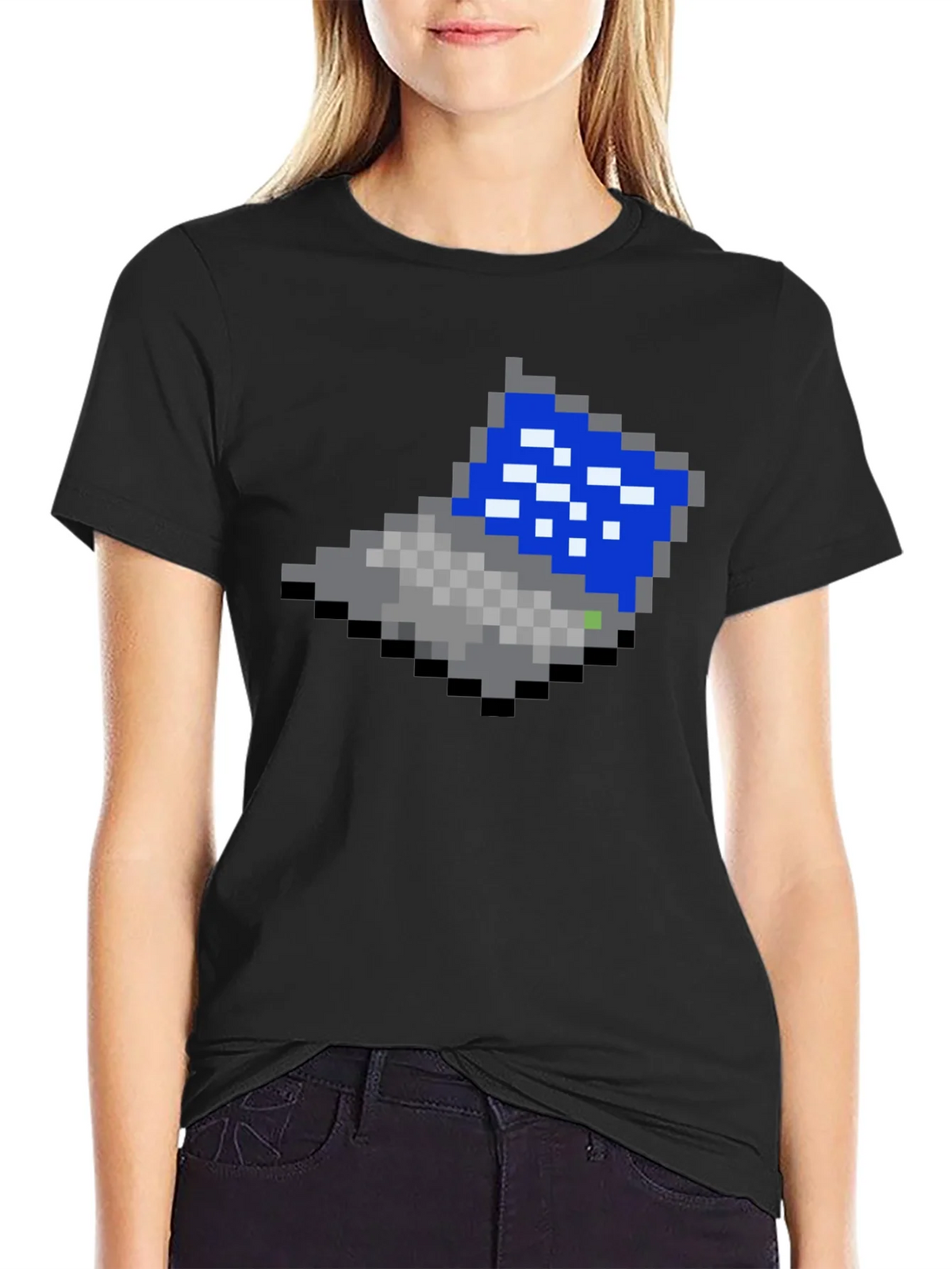 Retro 8-Bit Laptop Graphic T-Shirt product image 2