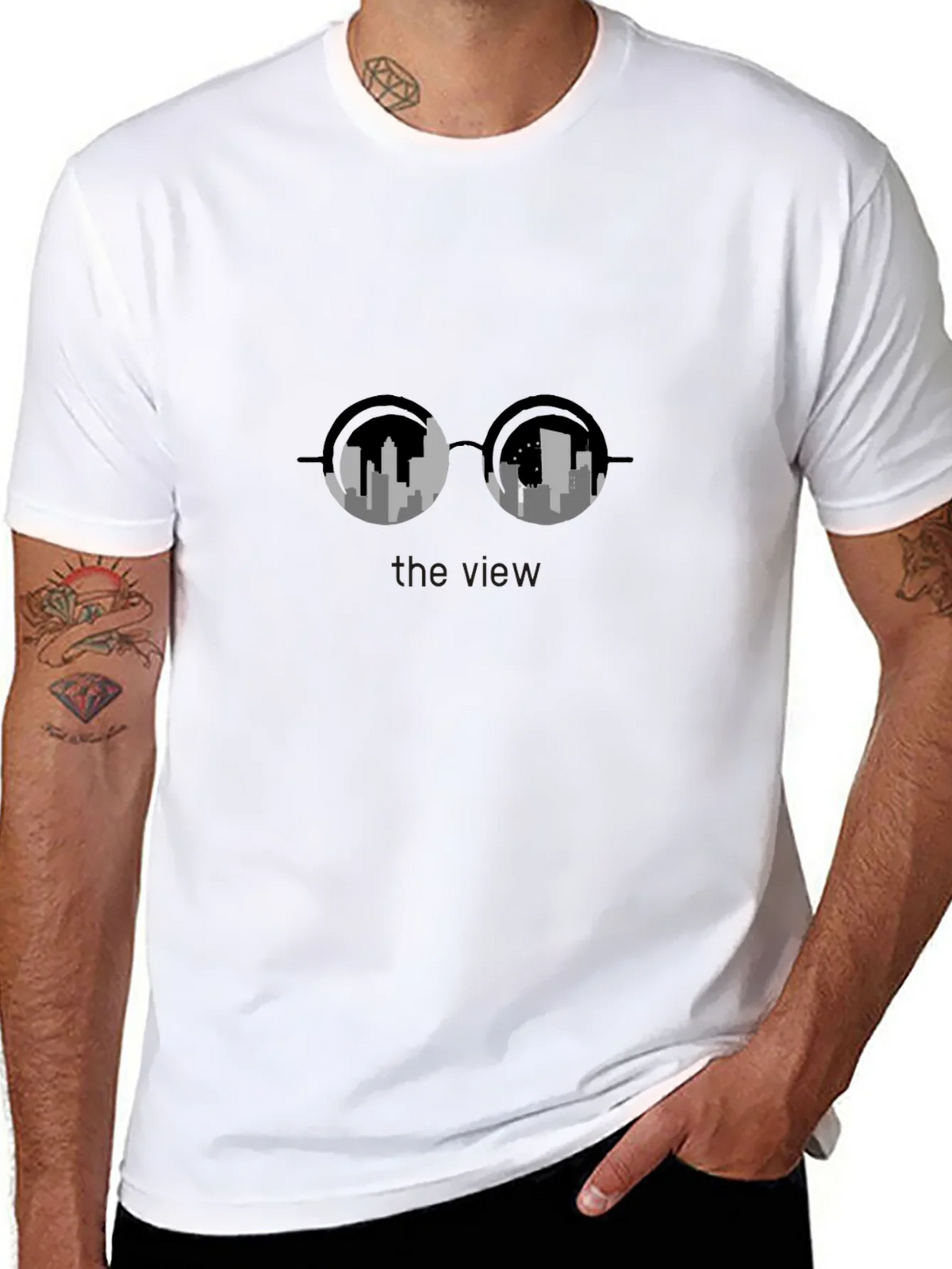 City View Graphic Tee - Modern Mens T-Shirt product image 7