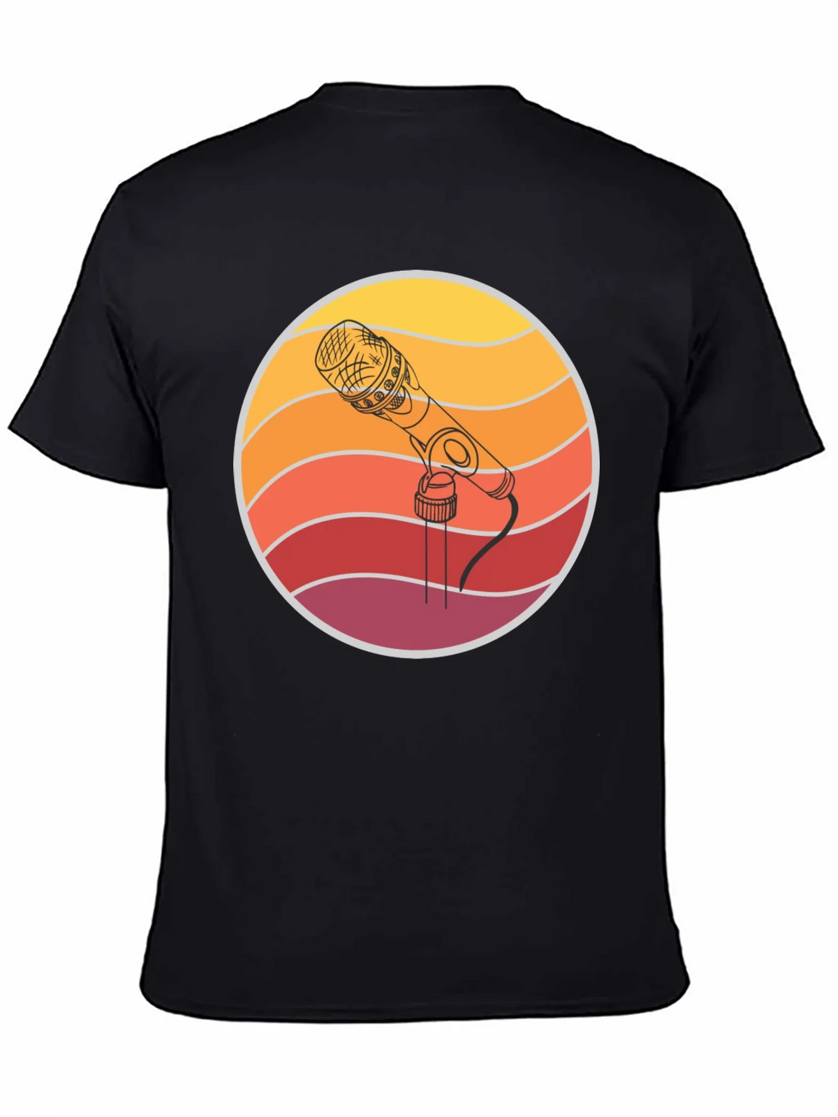 Retro Microphone Graphic Tee - Vintage Style Music T-Shirt product image 4